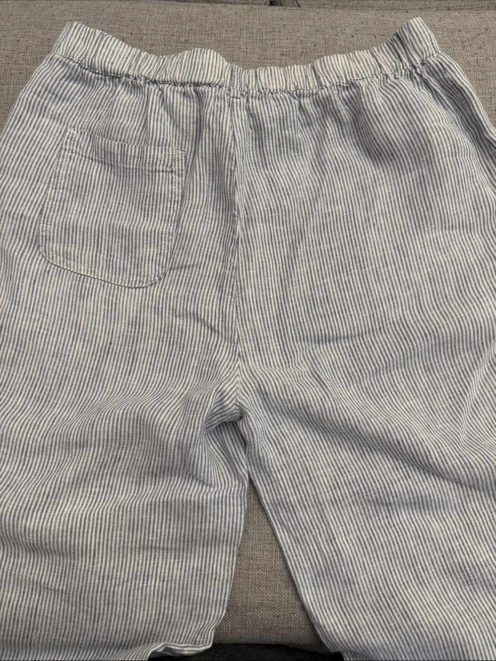 Quince 100% European Linen Blue Pinstripe Pants Small - Picture 5 of 8
